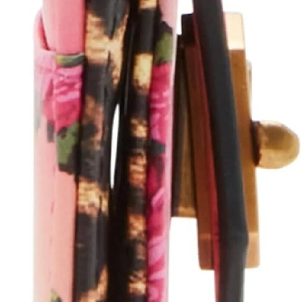 Leopard Floral Bifold Wallet Womens Polyester Zipper Card ID